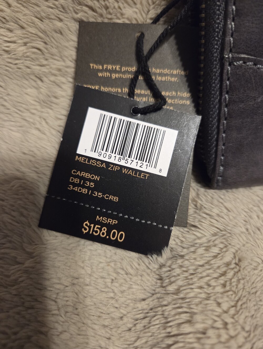Frye Carbon Gray Melissa Zip Wallet BNWT. AMAZING COLOR AND GORG LEATHER. - Picture 5 of 5